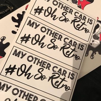 My Other Car is #OhSoRetro Vinyl 125mm - Image 2