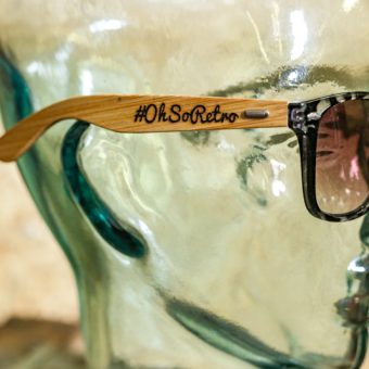 #OhSoRetro Tortoise Shell Bamboo Armed Sunglasses - Image 2