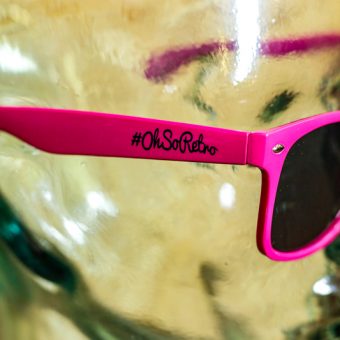 #OhSoRetro Rose Pink Plastic Sunglasses - Image 2