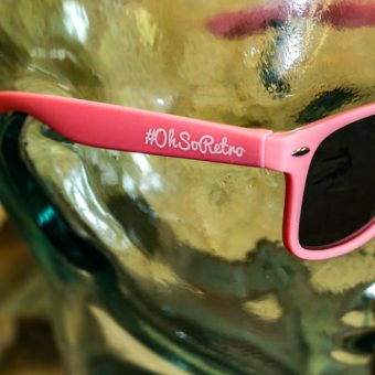 #OhSoRetro Pale Pink Plastic Sunglasses - Image 2