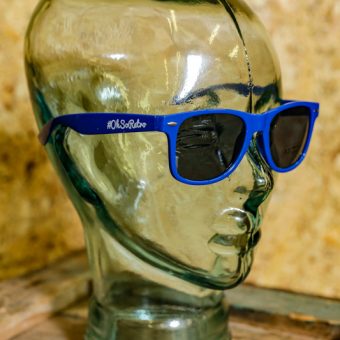 #OhSoRetro Dark Blue Plastic Sunglasses