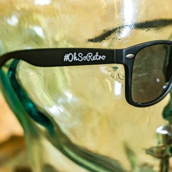 #OhSoRetro Matt Black Plastic Sunglasses - Image 2
