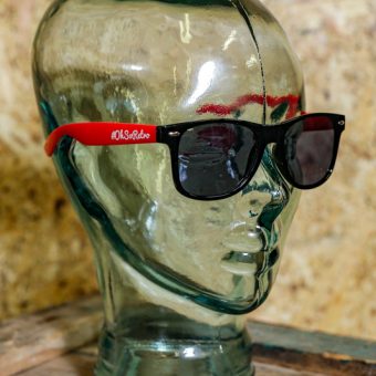 #OhSoRetro Red & Black Two Tone Plastic Sunglasses