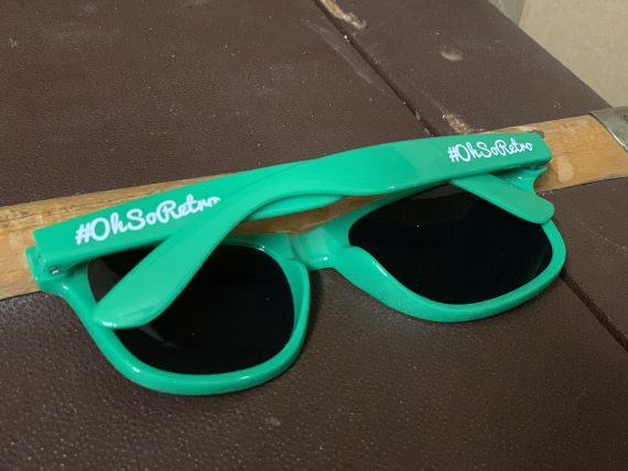 #OhSoRetro Green Plastic Sunglasses - Image 4