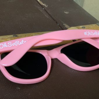 #OhSoRetro Pale Pink Plastic Sunglasses - Image 4