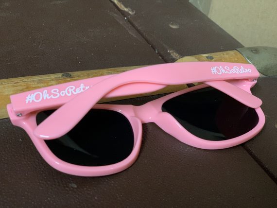 #OhSoRetro Pale Pink Plastic Sunglasses - Image 4