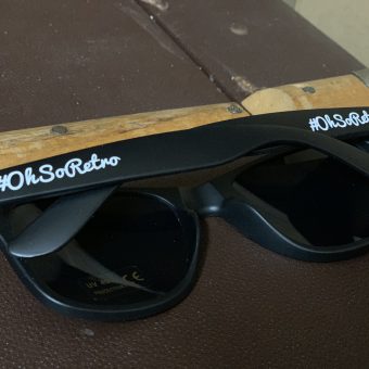 #OhSoRetro Matt Black Plastic Sunglasses - Image 4