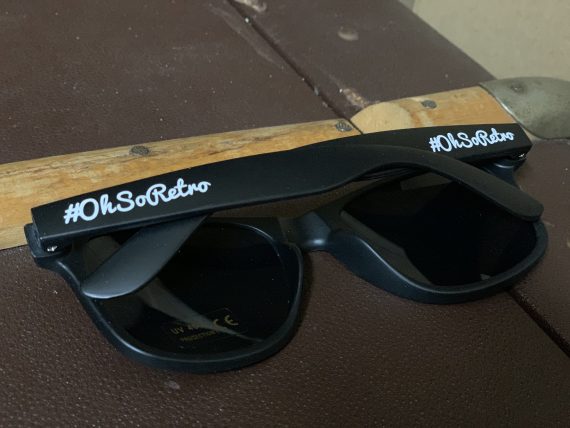 #OhSoRetro Matt Black Plastic Sunglasses - Image 4