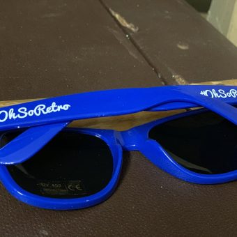 #OhSoRetro Dark Blue Plastic Sunglasses - Image 4
