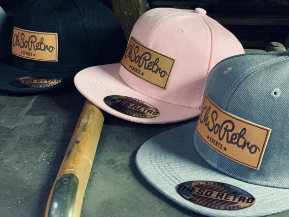 Kids Brown Leather Rectangle Patch Snapback (Black/Grey/Pink) - Image 7