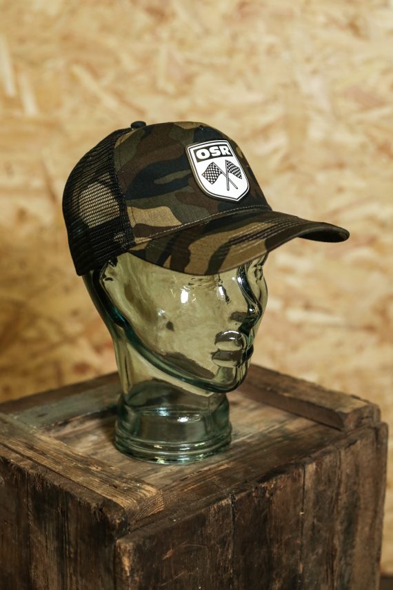 Camo OSR Flag Leather Patch Trucker Caps - Image 2