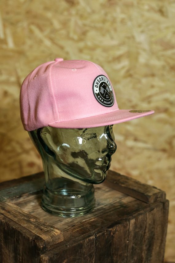 Black Leather Round Patch Snapback (Various Colours) - Image 7
