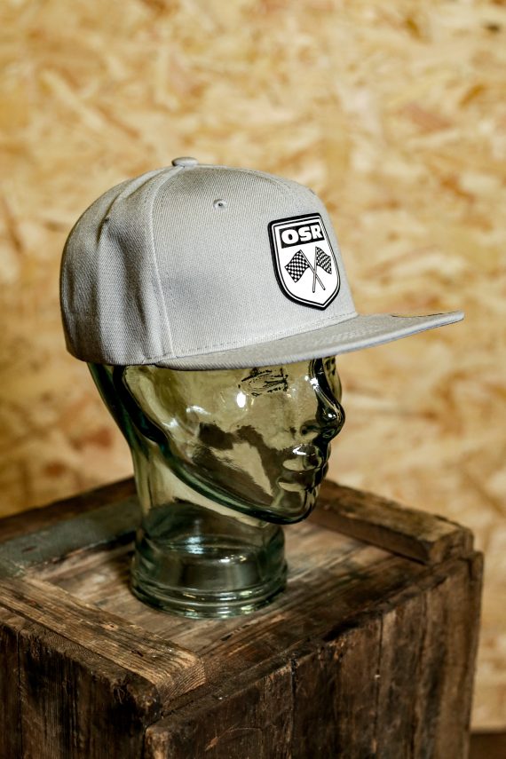 OSR Flag Crest Leather Patch Snapback (Black or Grey) - Image 3