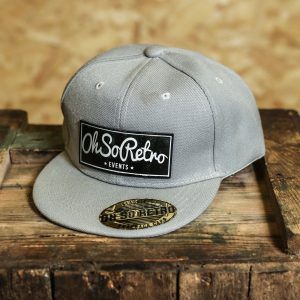 Kids Black Leather Rectangle Patch Snapback (Black/Grey/Pink) - Image 2