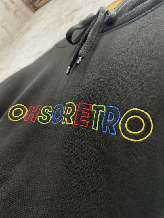 OhSoRetro Multi Coloured Embroidered Hoody - Image 8