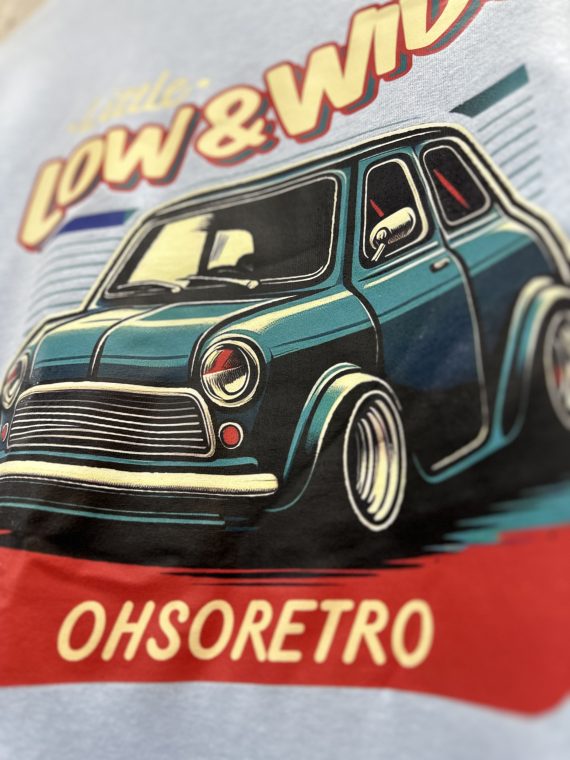 Little, Low, Wide Mini Tshirt (Blue or Grey) - Image 4