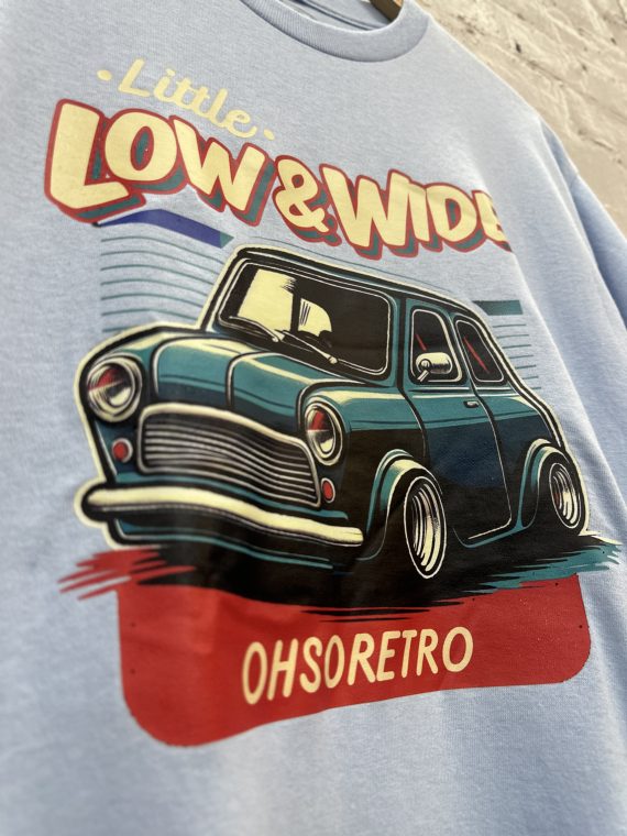 Little, Low, Wide Mini Tshirt (Blue or Grey) - Image 5